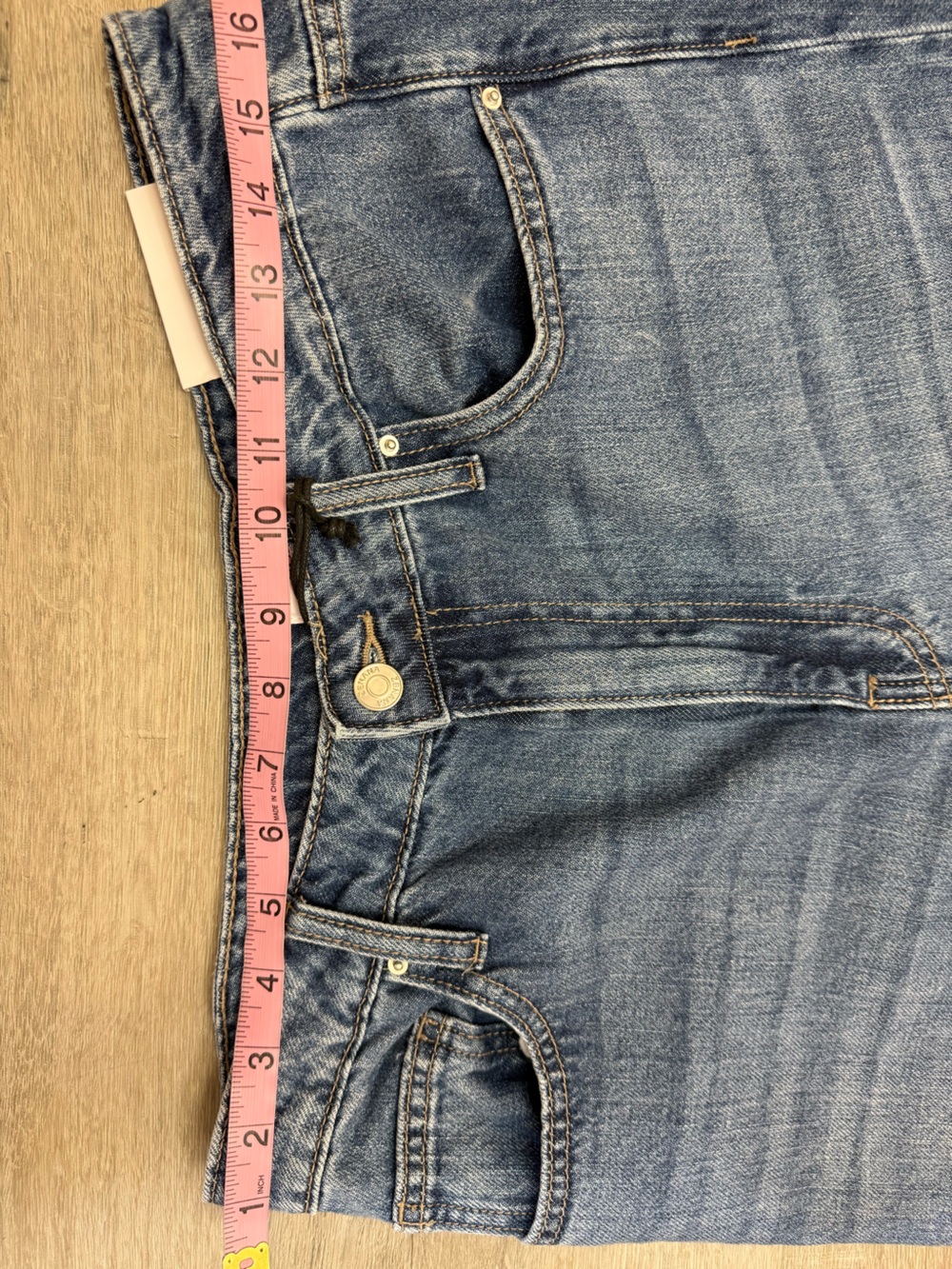 Zenana High Rise Wide Leg Jeans Medium Wash Size 30 NWT 100% Cotton - Picture 6 of 7